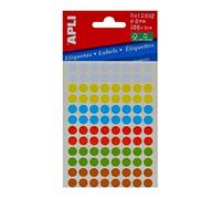Apli 8mm Diameter Mini Label - Assorted Colour (Pack of 288)