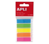APLI Adhesive Index Film Fluorescent Colours Film, Assorted, Neon 45 x 12 mm