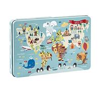 Apli Apli14550 World Map Design By Martina Hogan Puzzle (24-Piece)