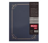 Apli Computer Craft Certificate Covers Linen-Finish Heavyweight Card Stock 290G Blue Ref Ccv3000 Pack Of 5