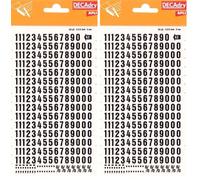 Apli DD62F - Black Transfer Numbers 8mm - 270 Characters (Pack of 2)