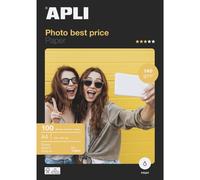 Apli - Glossy Photo Paper 140gsm - Pack of 100 A4, White