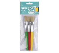 APLI Kids 17461 Jumbo Plastic Flat Tip Brush (Pack of 3)