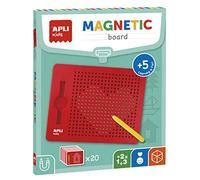 APLI Kids 17536 Magnetic Educational Board (215 x 12 x 170 mm) with Magnetic Pen and Example Cards