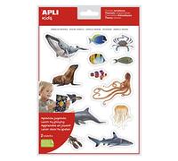 APLI Kids 18729 - Lifelike Sailor Sea Animal Stickers Peel Off 2 Sheets 15 Stickers Per Sheet