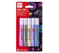 APLI Kids 18973 Glitter Glue 3D Glitter Glue with Metallic Finish for Crafts - 5 Jars