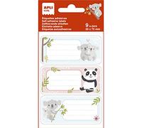 APLI Kids 19016 - Koala School Tags - Ideal for Books and Objects - 3 Different Designs - 9 Tags