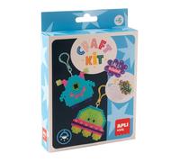 APLI Kids 19880 - Craft Kit for 2 Space Keychains - Beads and Complete Materials, Playful Activity for Children +6 Years Old