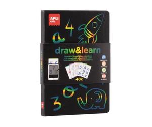 APLI Kids 20142 - Draw and Learn Educational LCD Board with Graphic Motor Stencils