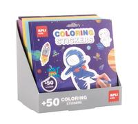 APLI Kids 20229 - Coloured Stickers with Waxes, Display Stand 12 Sets
