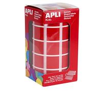APLI Kids 4877 - Self-Adhesive Square Gomets 20 x 20 mm, Red on Roll of 1770 Stickers