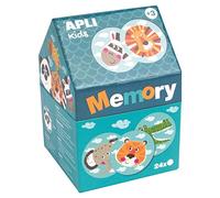 APLI Kids Memory House 24-Piece Animal Matching Game, Safari