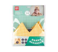 APLI Kids Yellow Adjustable Fabric Crown, Colour (20127)