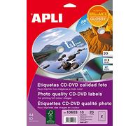 APLI Label Mega CD-DVD 117 mm Blister 10H Inkjet Per