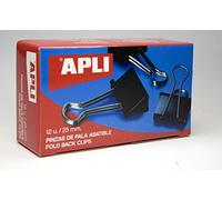 5 Star Office Foldback Clips 25mm Black (Pack of 12)