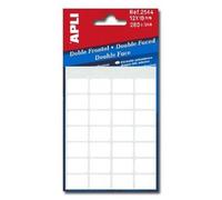 APLI White Double Front Labels 12x18mm