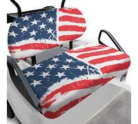 Aplkyhs American Flag Golf Cart Seat Covers Stretchable Soft Golf Seat Covers for Cart Full Coverage Golfs Accessories Fashion Compatible with EZGO, Yamaha, Club Car