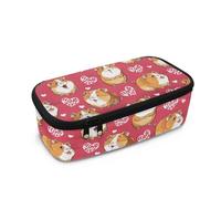 Aplkyhs Guinea Pig Pencil Pouch for School Kids Pencil Organizer for Classroom Pen Case for Purse Zipper Pen Box Large Capacity Pen Holder