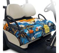 Aplkyhs Tropical Plants Golf Cart Seat Covers Heavy-Duty Foldable Golf Seat Covers for Cart with Handle Convenient Suitable for Yamaha, EZGO, Club Cars and More 2-Seats Carts