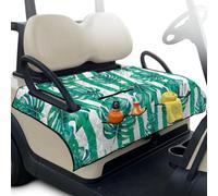 Aplkyhs Tropical Plants Golf Cart Seat Covers with 4 Front Pockets Golf Cart Seat Towel Blanket Heavy-Duty Portable Suitable for Yamaha, EZGO, Club Cars and More 2-Seats Carts
