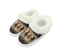 Aplkyhs Wild Horse House Slippers for Woman Size 8-9 Comfort Polar Fleece Womens Fuzzy Slippers Cotton Materials Warmth Indoor House Shoes Slip On Womens Bootie Slipper