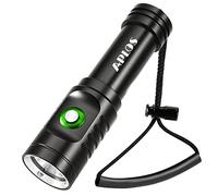 APLOS AP01 Dive Torch, 5000k LED 1050 Lumen Scuba Dive Light, IPX8 Waterproof Underwater 100m 328ft Professional Submersible Light with Rechargeable Batteries and Charger