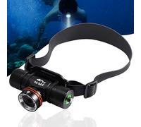 APLOS H800 Scuba Diving Head Torch, 3500 Lumens Professional Underwater Headlamp with TIR Lens, Power Indicator, IPX68 Waterproof Dive Headlight for Caving, Snorkeling, Spearfishing