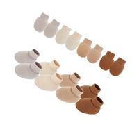 APLudoo 4 Set Infant Cotton Mittens and Socks Set Breathable Anti Scratch Gloves Comfortable Wear for Newborns Baby Protections Infant Mittens with Socks