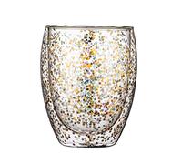 APLudoo Double Wall Glass Cups Fancy Star Insulated Glass Coffee Mugs Milk Cups Tea Espresso Cup Gift Decorations Bong