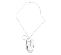 APLudoo Elegant Coffin Keychain Dark Gothic Styles Jewelry Pendant Neck Jewelry Present for Those Who Love Distinctive Fashion Goth Culture Accessory