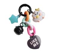APLudoo Elegant Keychain Moon Clouds Star Bells Heart Rings for Women and Girls Handbag Decoration Phone Chain Accessories Trendy Bag Charm