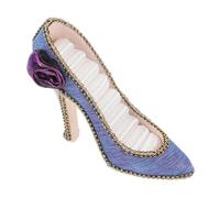 APLudoo Fashionable High Heel Shoe Shape Jewelry Display Stand with Fabric Lining for Earring Necklace and Rings Storage Elegant Jewelry Display Stand