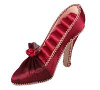APLudoo Fashionable High Heel Shoe Shape Jewelry Display Stand with Fabric Lining for Earring Necklace and Rings Storage Elegant Jewelry Display Stand