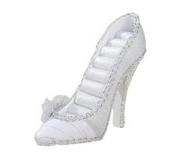 APLudoo Fashionable High Heel Shoe Shape Jewelry Display Stand with Fabric Lining for Earring Necklace and Rings Storage Elegant Jewelry Display Stand