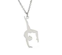 APLudoo Multipurpose Women's Eurhythmics Dancer Necklace High Polished Stainless Steel Charm Pendant Casual Wear Accessory Elegant Gymnastics Gifts