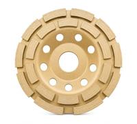 APLUS 115mm Double Row Diamond Cup Wheel for Angle Grinders, Concrete Grinding Disc with 22.23mm Bore for Masonry, Granite, Marble, Stone & Cement