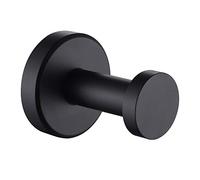 APLusee Matte Black Robe Towel Hook, Stainless Steel Modern Coat Hook, Utility Shower Towel Hanger for Bathroom Kitchen Home Storage