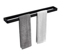 APLusee Matte Black Towel Bar Wall Mounted, Heavy Duty 304 Stainless Steel Towel Rack for Bathroom Wall, Modern Bathroom Towel Holder, 22.8 Inch Length