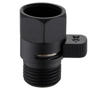 APLusee Water Flow Control Valve, Solid Brass Adjusting Shower Head Flow Restrictor with Switch, Matte Black