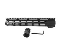 APLUSGEAR Aluminium Slim AR15 Handguard Black 11.8'' Top Rail 29 Slot with Steel Nut for M-Lok Compatible Systems for Airsoft Hunting Rifle Scope