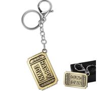 APLUSWER Pound Keychain Ticket to Happy Town Keyring Metal Keychain Funny Gift, Backpack Accessories Car pendant Unique Keyrings Birthday Gifts for Men Women Friends