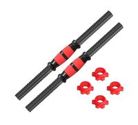 APLVFFZH 2 Pieces Dumbbell Rod Adjustable Barbell Handle Connection Spinlock Collar Lock Nut Detachable Extension Arm Lifting Rods Steel PVC Material, 55cm