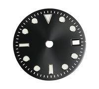 APLVFFZH 29 mm Watch Dial Watch Face for NH34 Movement Stylish Modification Watchmaker Repair Accessory Practical Green Luminous, Black