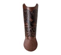 APLVFFZH Arm Guard PU Arm Protector Medieval Arm Bracer Knight Stage Decor with Authentic Details for Event Theatre Costume Everyday Use, Brown