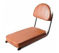 APLVFFZH Back Seat with Cushion Rear Bike Passenger Seat Backrest PU Leather Thickened Sponge Anti-Slip Surface Mount Suitable for Teen Commuting Trail Rides, Brown