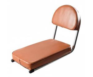APLVFFZH Back Seat with Cushion Rear Bike Passenger Seat Backrest PU Leather Thickened Sponge Anti-Slip Surface Mount Suitable for Teen Commuting Trail Rides, Brown