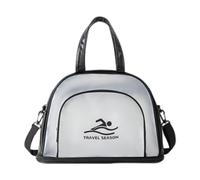 APLVFFZH Beach Bag, Swim Bag, Travel Bag, Carrying Bag, Made of PVC with Wet And Dry Compartment for Women for And The Fi, Black