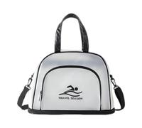 APLVFFZH Beach Bag, Swim Bag, Travel Bag, Carrying Bag, Made of PVC with Wet And Dry Compartment for Women for And The Fi, White