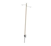 APLVFFZH Camping Lamp Stand, Aluminum Alloy, Stainless Steel Lantern Pole, Replaceable, Double Hooks, Portable Structure, Lightweight, Stable for Hiking, Picni, Coffee