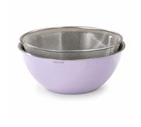 APLVFFZH Colander Mixing Bowl Set Stainless Steel, Metal Colander for Kitchen, for Easy Draining